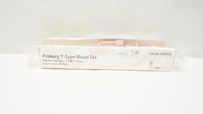 ICu Medical 14218-28 Primary Y-Type Blood Set 20ml 200Micron Filter